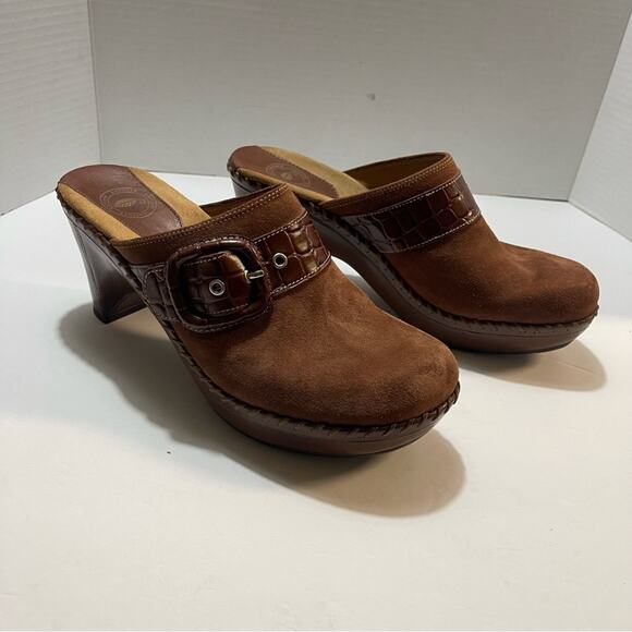 Nurture by Lamaze brown leather mules size 8 - Picture 1 of 8